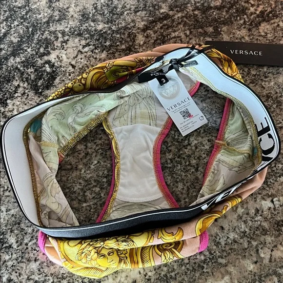 Versace Gold and Pink Baroque Briefs - Picture 5 of 7